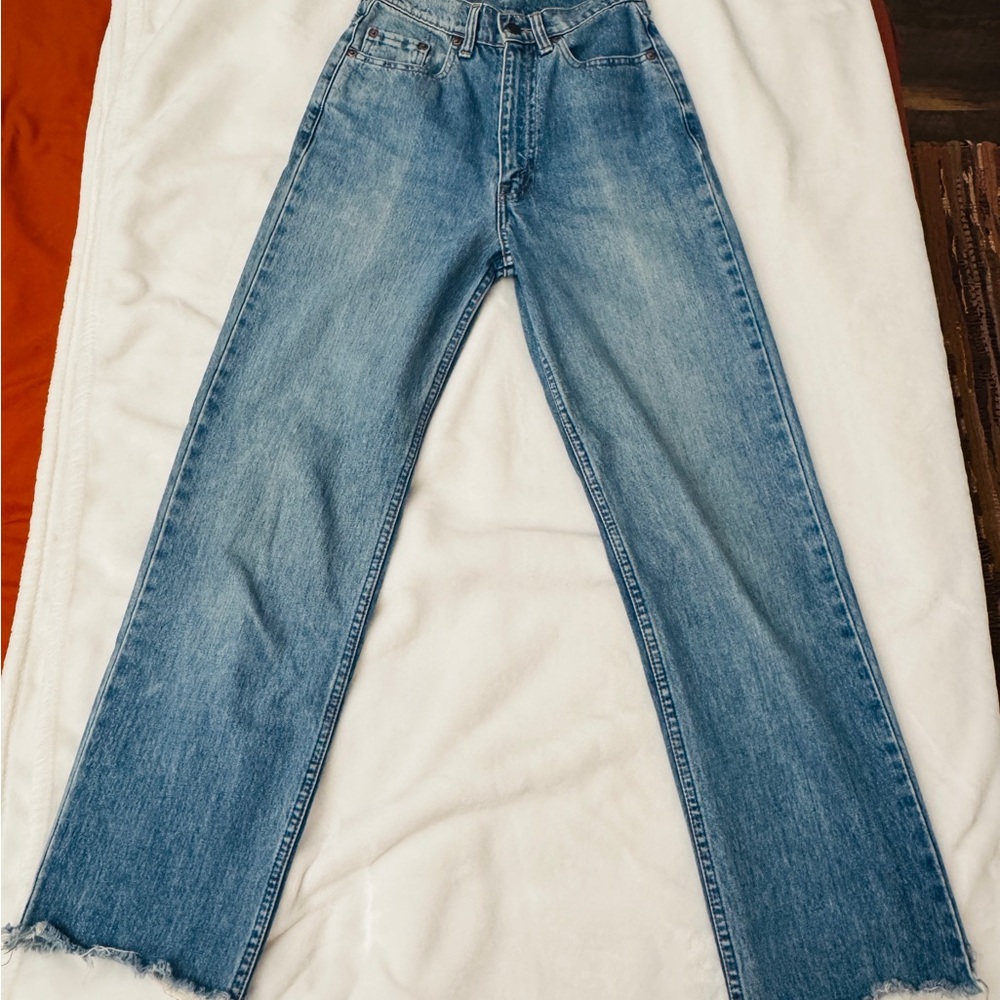 Levi's Classic Blue Jeans with Tan Label